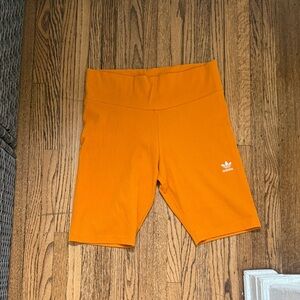 adidas Women's Bright Orange Bike Shorts
